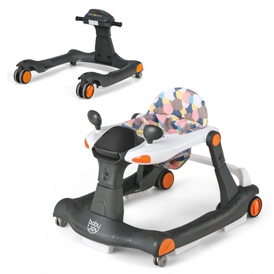 Image of Costway 2-in-1 Baby Walker Foldable Activity Push Walker w/ Adjustable Height