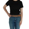 CTM Women's Leather 1 1/8 Inch Dress Belt - 3 of 4