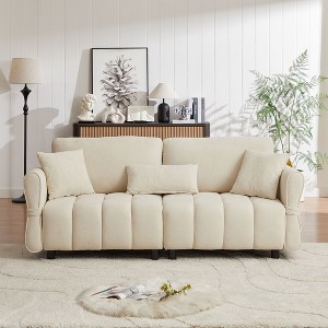CAVINAS Couches for Living Room 80" Cloud Sofa Premium Chenille Fabric Upholstered 3-seat Sofa Couch with Pillows - 1 of 4