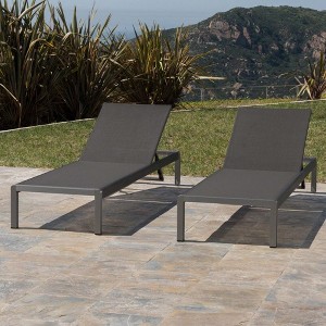 PAGED Outdoor Lounge Chairs,Outdoor Chaise Lounge with Modern Design and Backrest,Pool Lounge Chairs for Patio,Beach,Yard,Set of 2 - 1 of 4