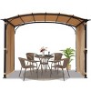 9×11 Feet CarPort, Garage Canopy with Polyester Roof, Car Tent with Steel Frame, Multiuse Storage Shed for Vehicles-Coolbibila - 3 of 4