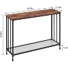 Acekool Narrow Entryway Console Table,  Industrial Sofa Table with Storage Shelf, for Hallway, Living Room, Office - 2 of 4