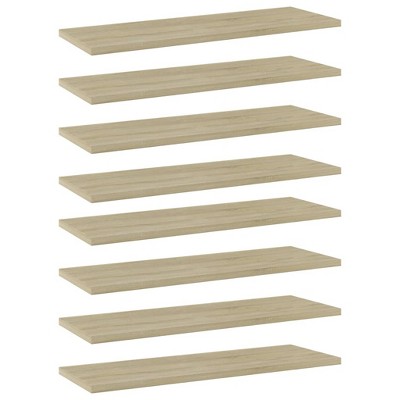 VidaXL Bookshelf Boards 8 pcs Sonoma Oak 23.6 in.x7.9 in.x0.6 in. Engineered Wood