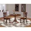 3-Piece Mahogany Finish Solid Wood Top - Dining Room Set  - Seats 4 - 2 of 4