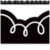 Teacher Created Resources® Black with White Squiggles Die-Cut Border Trim, 35 Feet Per Pack, 6 Packs - 3 of 4