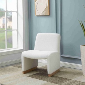CAVINAS Chenille Accent Chair with Mid-Height Backrest,Modern Upholstered Living Room Chairs,Reading Chairs for Living Room - 1 of 4