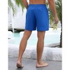 Men's Swim Trunks Quick Dry Swim Shorts with 4 Pockets for Men Blue 2XL - 2 of 4