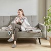 Zuri Reversible Faux Fur to Mink Electric Blanket, Auto Shut Off, Virtually Zero EMF, Multi Heat Setting, UL Certified, Machine Washable - 2 of 4