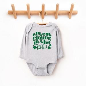 The Juniper Shop Cutest Clover In The Patch Baby Long Sleeve Bodysuit - 1 of 4