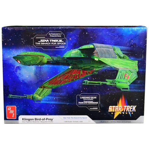 Skill 2 Model Kit Klingon Bird-of-Prey Spacecraft "Star Trek III: The Search For Spock" (1984) Movie 1/350 Scale Model by AMT - image 1 of 4