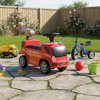 Gymax Kids Ride On Fire Truck Ride On Push Car w/ Ladder Bubble Maker Headlights Siren Sounds & Music Foot-to-Floor Sliding Car Red - 4 of 4