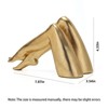 Itopfox Gold Resin Legs Sculpture 1 Piece Elegant Bowed Leg Statue 8.46 x 4.13 x 2.76 in Modern Home Decor Accent for Table Shelf Office - 4 of 4