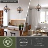 VAXCEL Beaumont Gray and Natural Rope Farmhouse Cage Pendant Light - 3 of 4