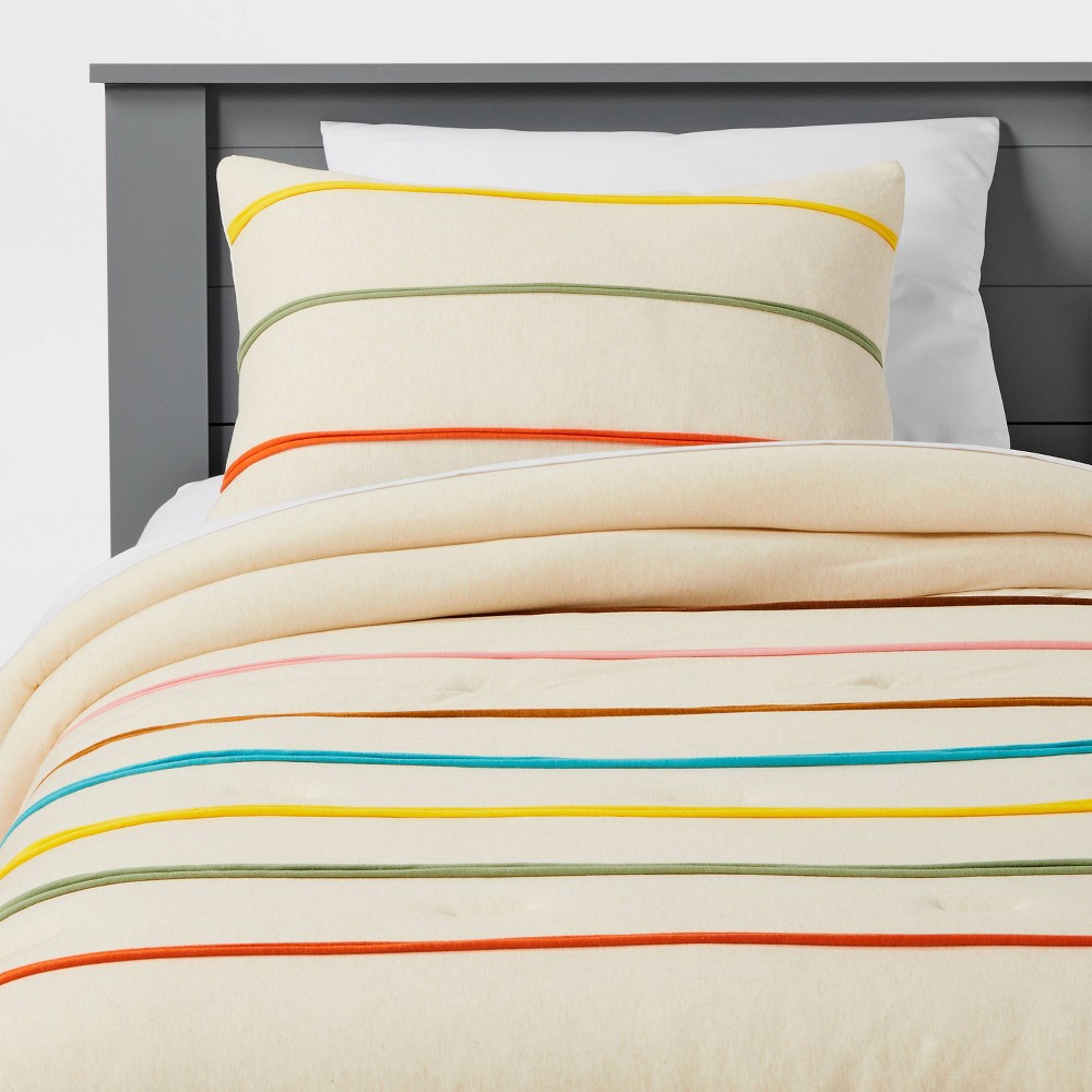 Full/Queen Multi-Stripe Comforter and Sham Set - Christian Robinson x Target