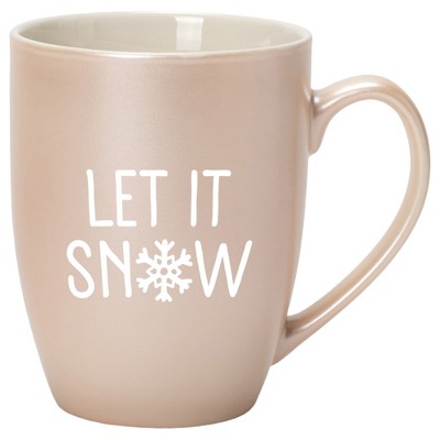 Elanze Designs Let It Snow Baby Let It Reindeer Precious Pearl 10 ounce New Bone China Coffee Cup Mug