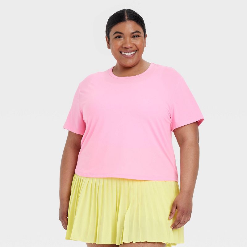 Women's Essential Crewneck Short Sleeve Top - All In Motion™, 1 of 8