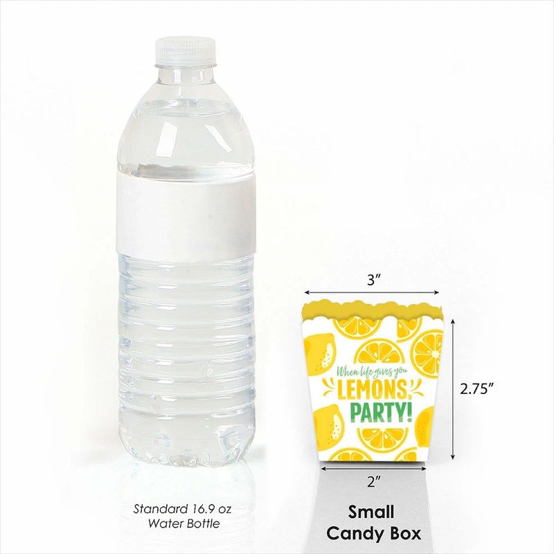 Big Dot of Happiness So Fresh - Lemon - Party Mini Favor Boxes - Citrus Lemonade Party Treat Candy Boxes - Set of 12, 2 of 6