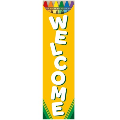 Eureka Crayola Welcome Vertical Banner (Pack of 6)