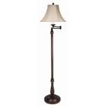 62" 3-way Metal Traditional Swing Arm Floor Lamp Rust - Cal Lighting