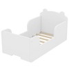 CAVINAS Childlike Bear-Shaped Toddler Bed Frame with Fence,Ages 3-6 Small Floor Bed for Kids Room,Bedroom - 4 of 4
