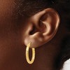 Black Bow Jewelry 3mm Textured Round Hoop Earrings in 14k Yellow Gold, 25mm (1 Inch) - 3 of 4