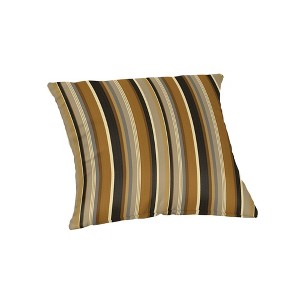 Casual Cushion Stripe Sunbrella Fabric 1-Piece Indoor/Outdoor Square Throw Pillow - 1 of 4