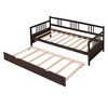 Sapphtopaz Day Bed with Trundle or Drawers, Wooden Bed Frame with Slatted Sides, Bedroom Furniture - 4 of 4