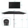 Sonkuki 10 x 6.5Ft Double-Sided Patio Umbrella with Large Canopy Outdoor Table Umbrella for Garden, deck and pool - 3 of 4