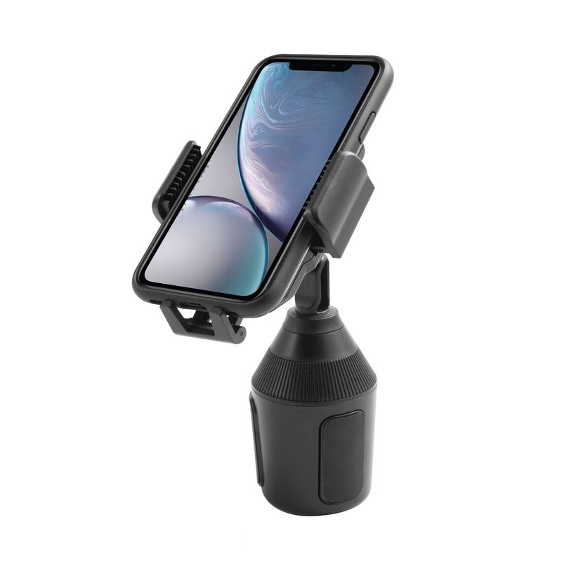 Insten Car Cup Cell Phone Holder Universal Mount Compatible with iPhone 12/12 Pro Max/Mini/SE 2020/11, Samsung Galaxy Android, Black, 1 of 10
