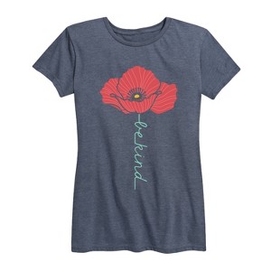 Women's - Instant Message - Be Kind Poppy Short Sleeve Graphic T-Shirt - 1 of 4