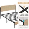 Bed Frame, Metal Bed Frame with Rattan Headboard, Strong Bearing Capacity with Under Bed Storage - 4 of 4