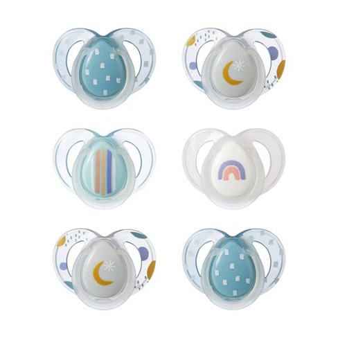 Lot of 2 Tommee Tippee Fun brights Pacifier 6-18 Months BPA FREE 2 pack w/  case