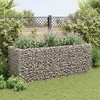 vidaXL Gabion Basket Rectangular, Galvanised Steel Gabion Planter, Gabion Raised Bed for Garden, High Load Capacity, 106.3"x35.4"x39.4" - 3 of 4