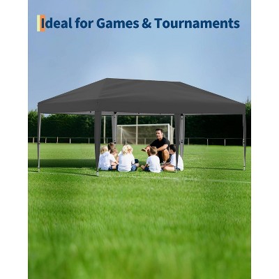 Pop-Up Canopy, Foldable Outdoor Sunshade Shelter, One-Push Setup Tent for Events, Parties, Camping and Commercia