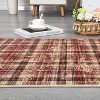 2'x6' Area Rug for Living Room, Machine Washable Non-Slip Vintage Style, Stain Resistant Mat for Dining, Nursery, Office, Entrance, Kitchen, Red - 4 of 4