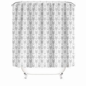 Black Flower Shower Curtains for Bathroom Waterproof Fabric Bath Curtain Durable Soft Stylish Bathroom Decor 72x72 Inch - 1 of 1