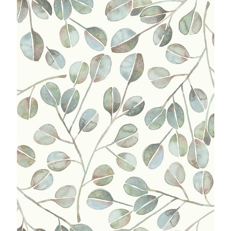 RoomMates Cat Coquillette Eucalyptus Peel and Stick Wallpaper Blue, 1 of 10