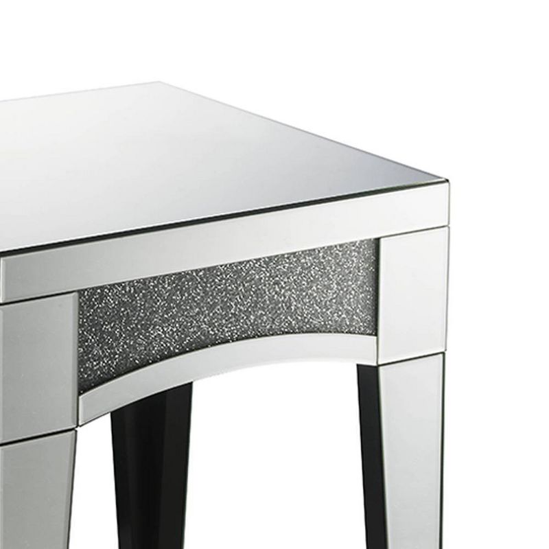 20&#34; Noralie Mirrored Accent Table Faux Diamonds - Acme Furniture, 4 of 9