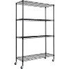 4-Tier Storage Cart on Wheels, Adjustable Rolling Shelves Organizer, 1400LBS Capacity Storage Unit, Heavy Duty Utility Cart Organizer - 3 of 4
