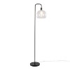 LumiSource Metro 61" Contemporary Metal Floor Lamp in Oil Bronze with Clear Seeded Glass Shade from Grandview Gallery: UL Listed, Arc Design, 60W - 2 of 4