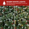 Vivatrees 6/7.5 Ft Prelit Artificial Christmas Tree, with Warm White Lights, Metal Stand, Hinged Branches, Partially Flocked, Xmas Tree for Decor - 4 of 4