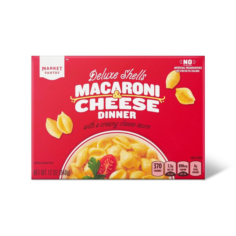Deluxe Shells Macaroni &#38; Cheese Dinner - 12oz - Market Pantry&#8482;, 1 of 4