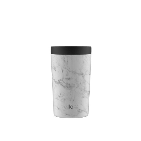 ello Travel Tumbler Mug Coffee 11 oz. PBA Free Leak-Proof Single Pod Marble  Look