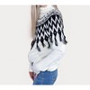Women's Aztec Tassel Turtleneck Sweater - CEZELE - 2 of 3