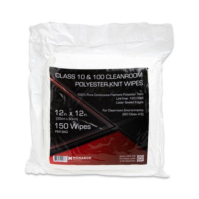 Cleanroom Wipers Bag of 150 - White - 12x12 (1Bag)