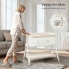 Fodoss Baby Bassinet Bedside Sleeper with Wheels & Storage Tray, Portable Crib for Newborns - 3 of 4