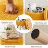 KTMBDW Storage Ottoman, Modern Round Footrest with Soft Padded Seat, Teddy Velvet Footstool with Wood Legs,Accent Small Table for Hallway, Living Room - 3 of 4