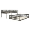 Kumasinova Full XL Over Queen Bunk Bed with Ladder & Guardrails – Solid Pine Wood Bed Frame for Families, Detachable (Splits to 2 Beds) - 4 of 4
