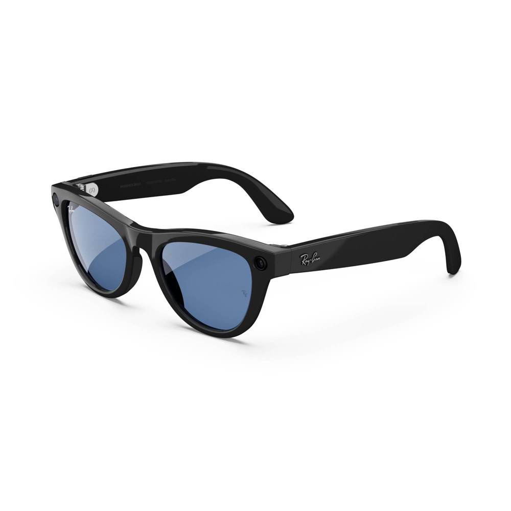 Ray-Ban Meta Skyler Glasses - Shiny Black Frames, Blue Transition Lenses