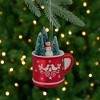 Northlight 4.25" Christmas Trees and Snowman in a Cup Glass Ornament - 2 of 4